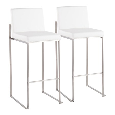 Lumisource Fuji High Back Barstool - Set of 2 PR B30-FUJIHB SSW2